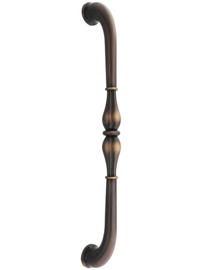 Bella Appliance Pull - 12 inch Center-to-Center in Antique Brushed Satin Brass.